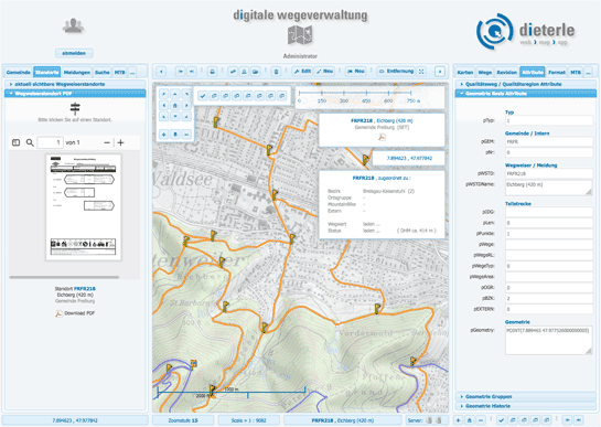 Digitale Wegeverwaltung, Standort PDF mit Download